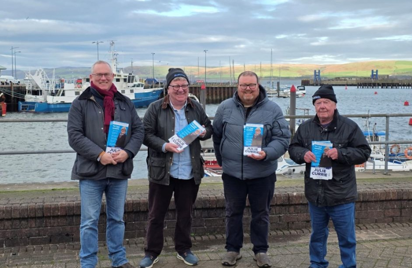 Northern Ireland Chairman Paul Leeman with colleagues campaigning. 