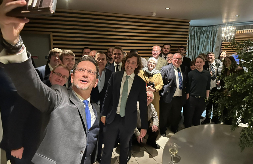 Steve Baker MP, takes Selfie with Party Members in Belfast